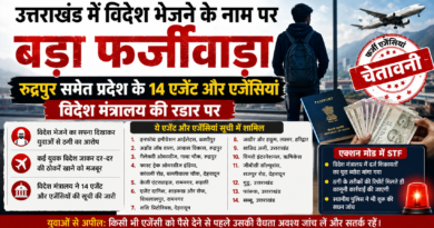 उत्तराखंड में विदेश भेजने के नाम पर बड़ा फर्जीवाड़ा, रुद्रपुर समेत प्रदेश के 14 एजेंट और एजेंसियां विदेश मंत्रालय की रडार पर